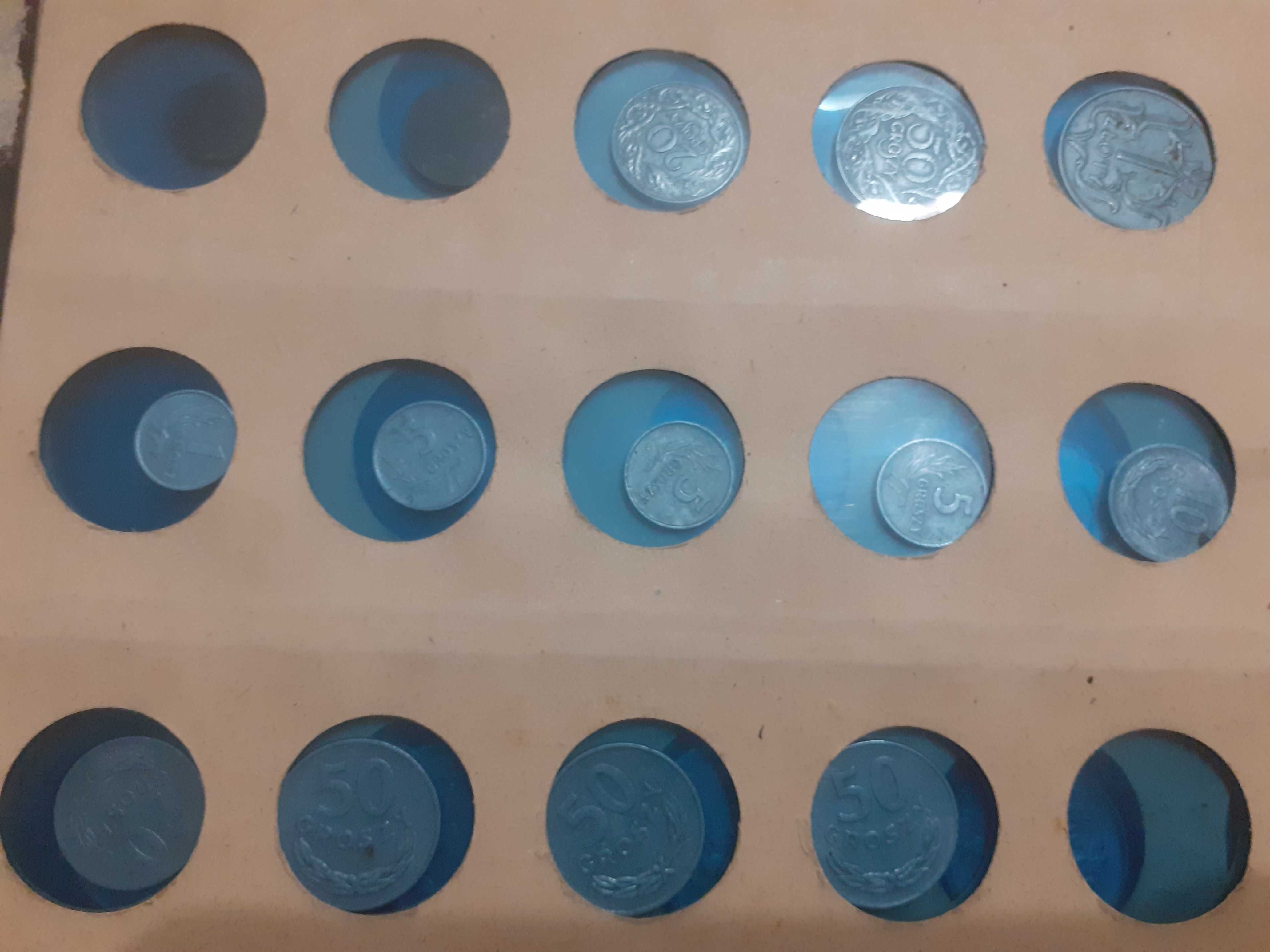 Klaser z polskimi monetami dla kolekcja