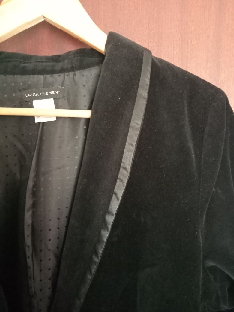 blazer veludo preto