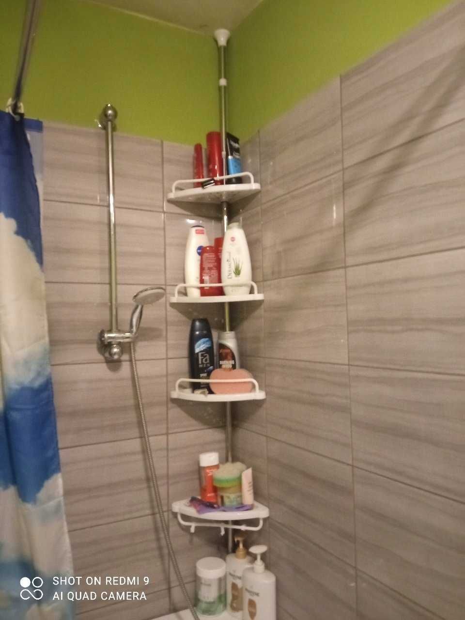 PÓŁKA ŁAZIENKOWA narożna pod prysznic regulowana