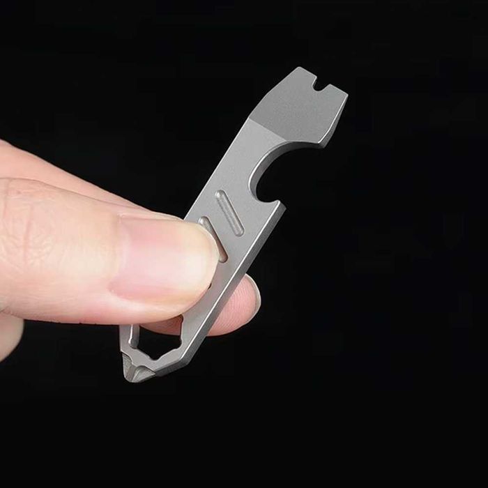 EDC Титановий міні мультитул відкривачка брелок викрутка линійка