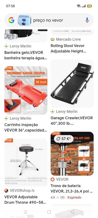 Banco Ajustável Vevor. 57€. Oportunidades