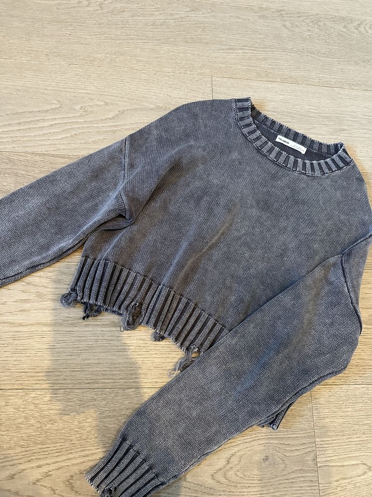 szara bluzka bershka