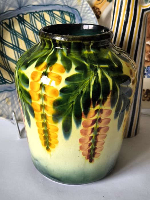 Wazon piękny stary fajans destrukt