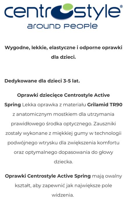 Centrostyle okulary oprawki korekcyjne 3-5 lat dziecięce różowe