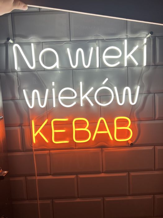 Neon „Na wieki wiekow kebab”