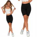 Moraj Prążkowane Legginsy Kolarki Z Wysokim Stanem 850-013 Czarny S/m