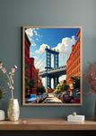 Plakat Nowy Jork Most Manhattan Bridge Dumbo 30x40cm