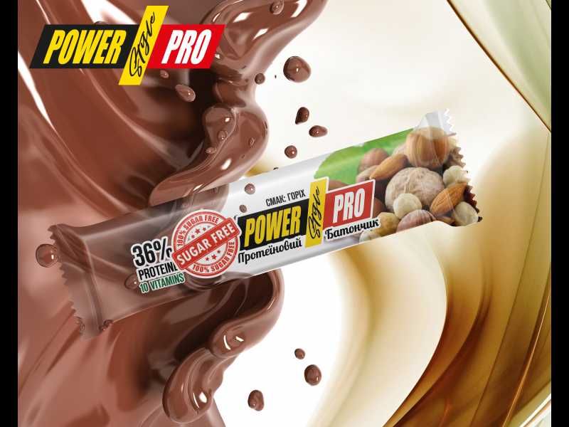 Протеиновый батончик POWER PRO 36% Белка 60 грамм Nutella/ОРЕХИ
