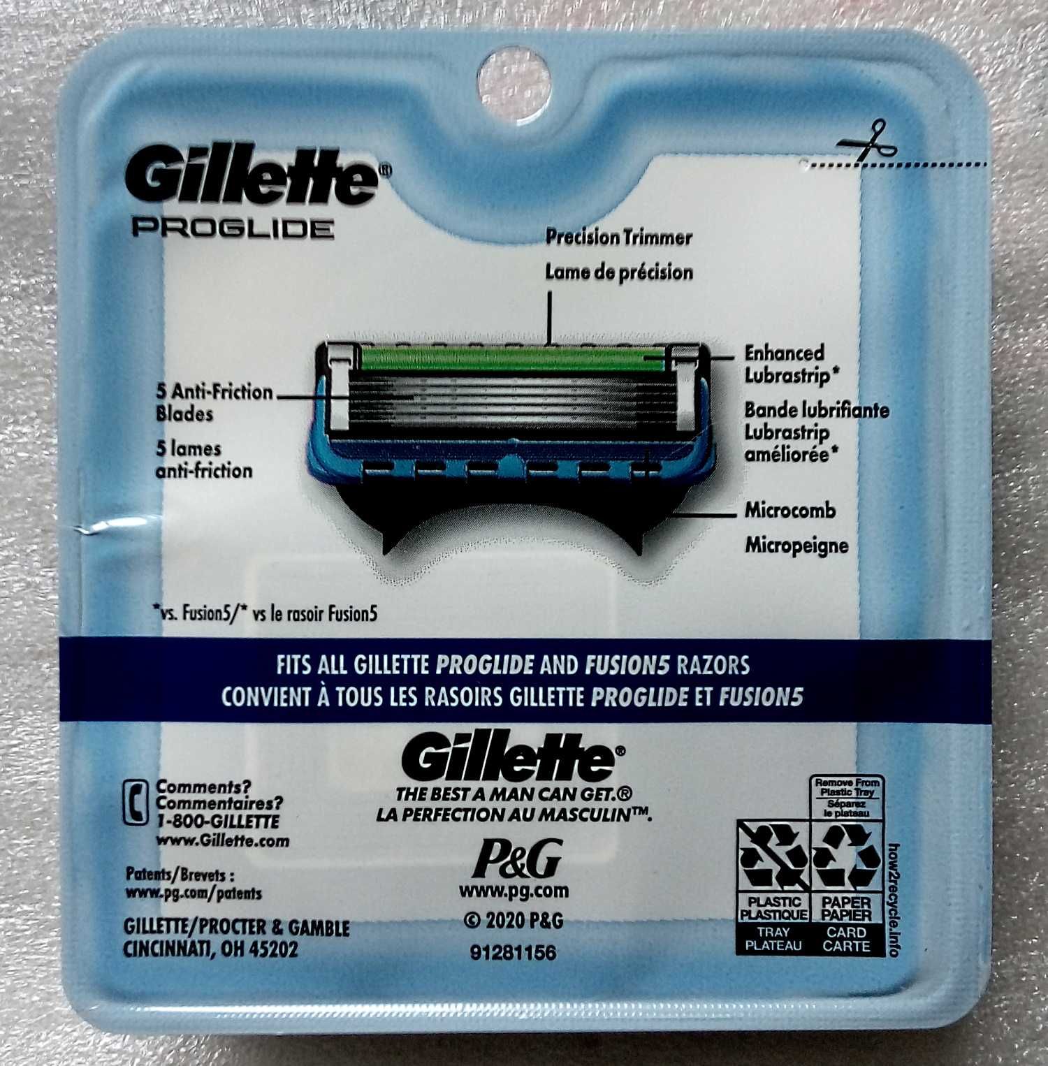 Gillette Fusion ProGlide , 4 шт. (оригинал, USA)