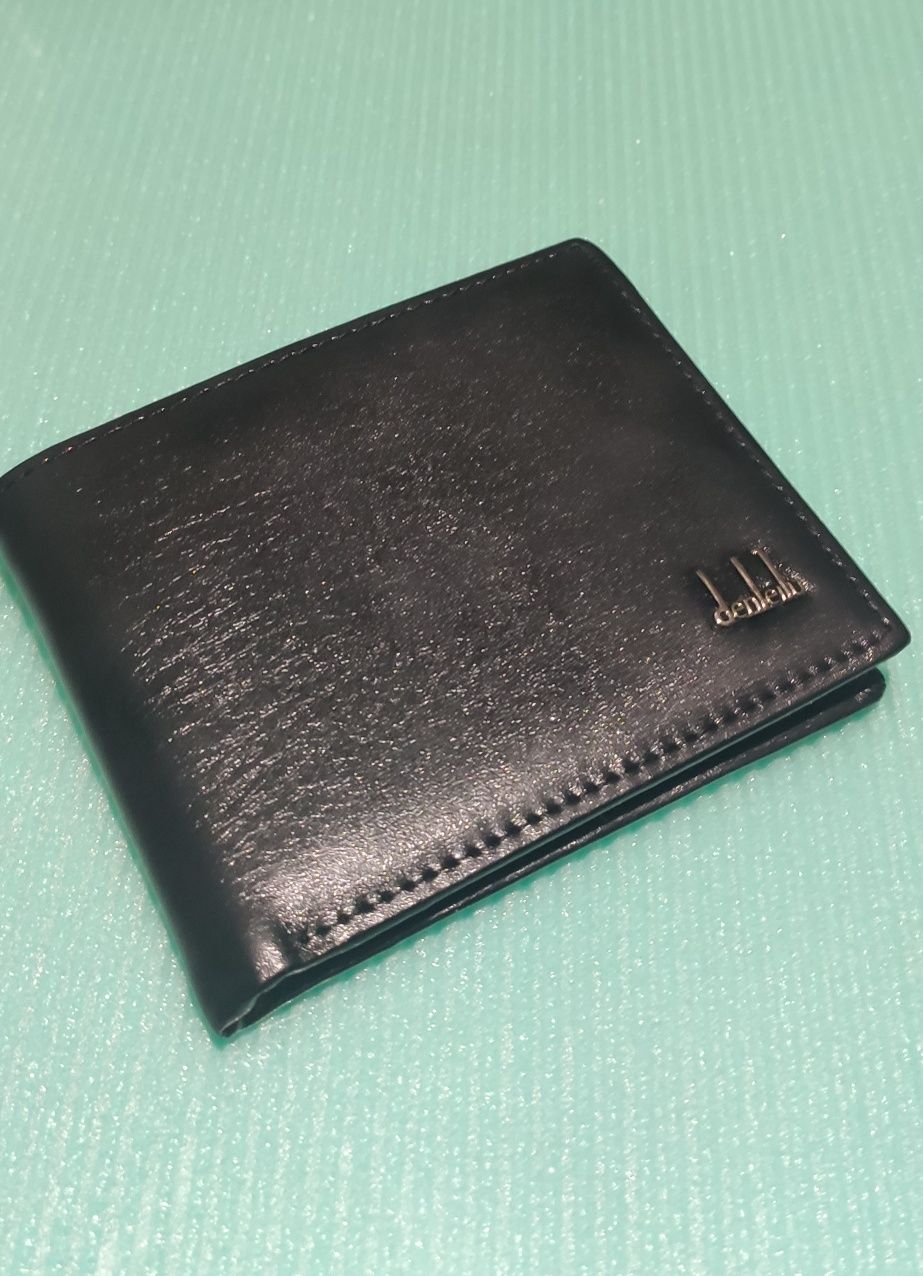 Мужской бумажник из искусственной кожи черного цвета