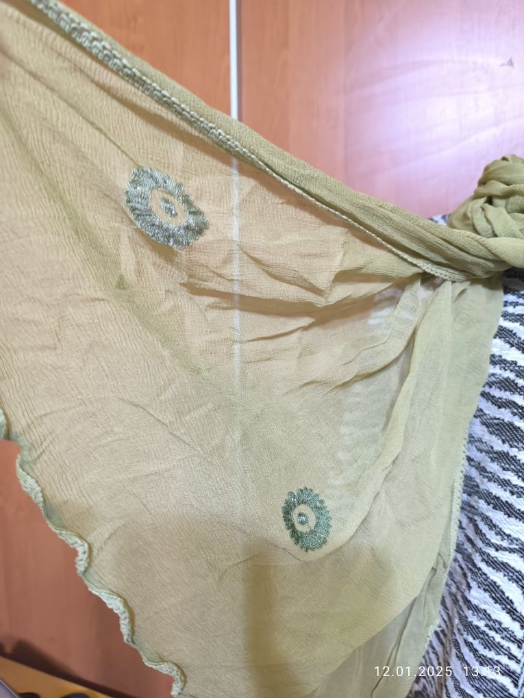 Chusta szal mgiełka elegancki wizytowy codzienny ozdobny wiosna