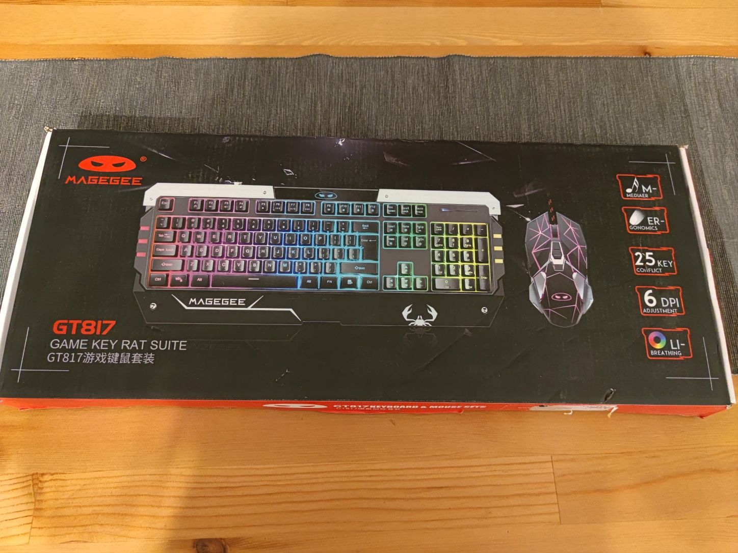 ZESTAW dla gracza klawiatura + myszka RGB 3200 Dpi!!