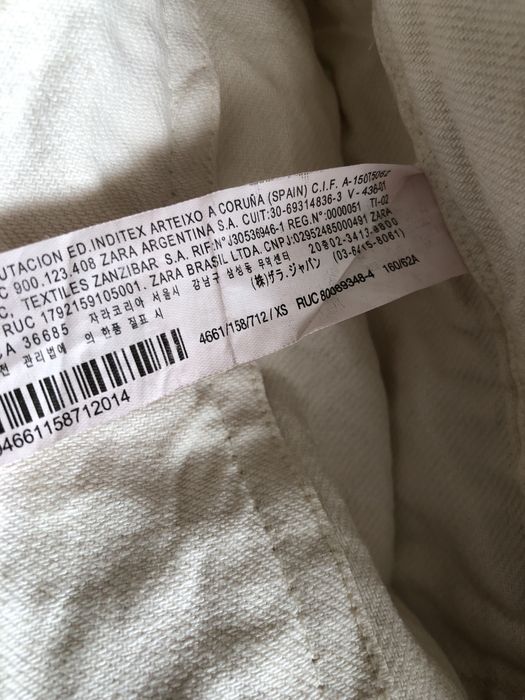 Шорты-юбка белые деним джинсовые zara Xs-S