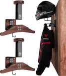 Suporte de parede para capacete, casaco e luvas motociclisto, ciclismo