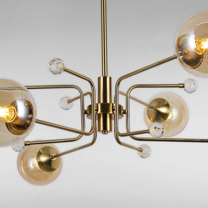 Люстра сучасна золота