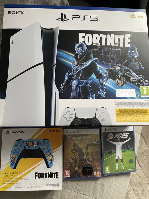 Плейстейшн 5 новий, 2 джойстика і 2 гри