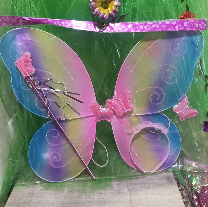 Набори з крилами для маленьких фей,піряві крила ангелів, кажанів,