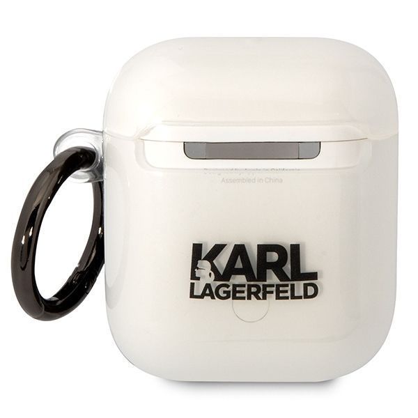 Karl Lagerfeld Kla2Hniktct Airpods 1/2 Cover Transparent Karl`s Head