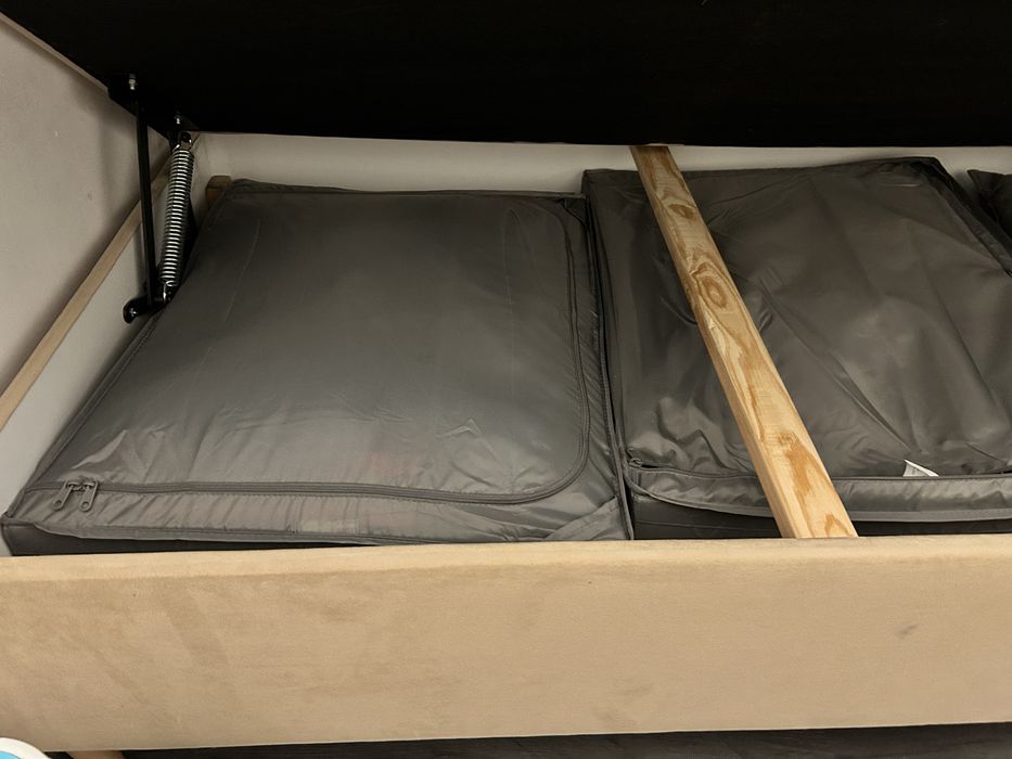 Łóżko kontynentalne 200x160 cm z pojemnikiem