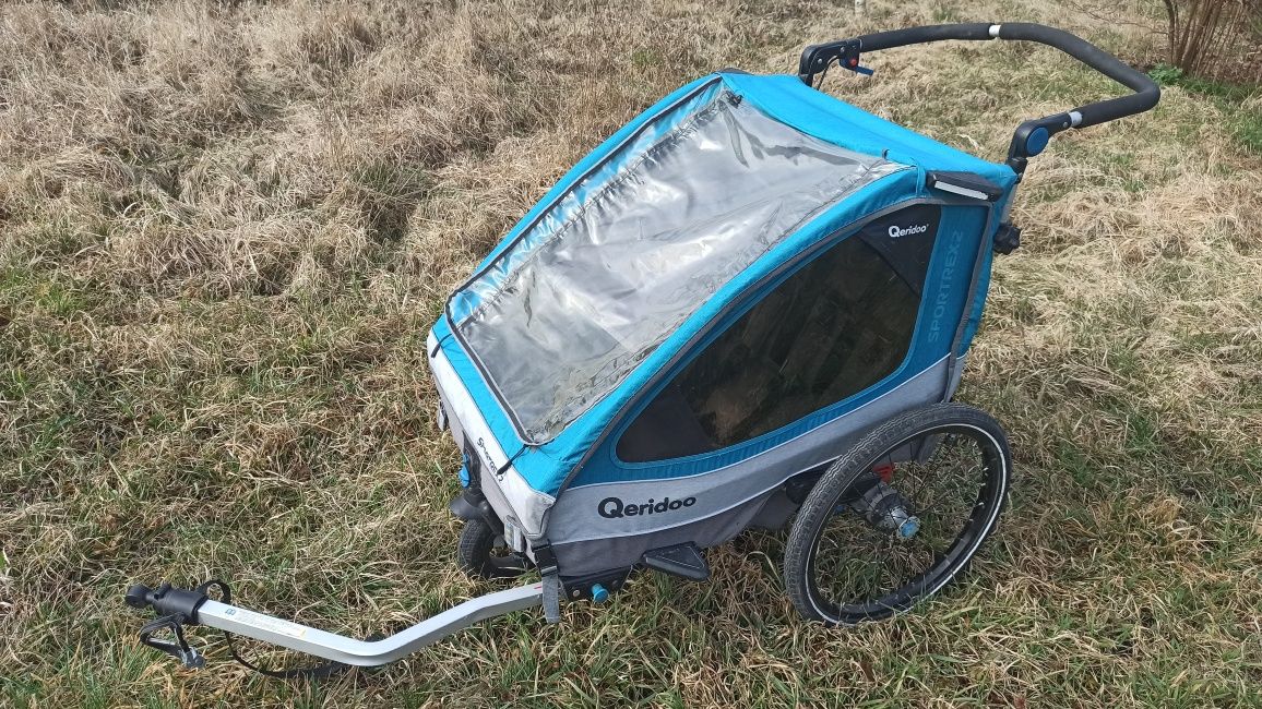 Przyczepka rowerowa Qeridoo Sportrex 2 wózek dwuosobowy dla 2 dzieci