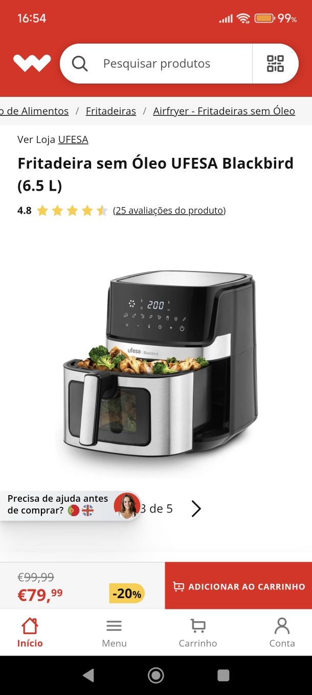 Fritadeira sem óleo