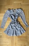 Sukienka niebieska S M 38 gina tricot nowoczesna vintage slub impreza