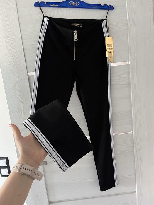 Esperanto spodnie z suwakiem z lampasem 26 29