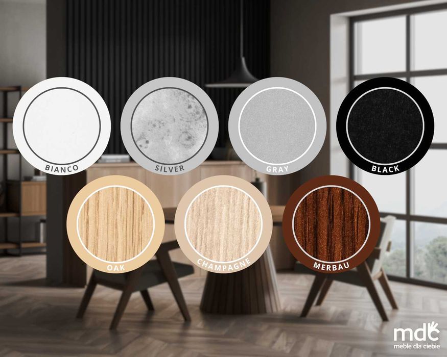 Lamele ścienne akustyczne SLIM 275x54 cm na czarnym filcu Gray i inne