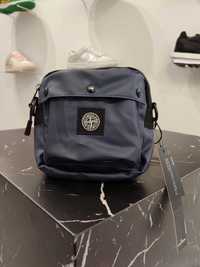 Сумка STONE ISLAND 90270 Mussola Gommata Canvas Print Belt Bag Blue