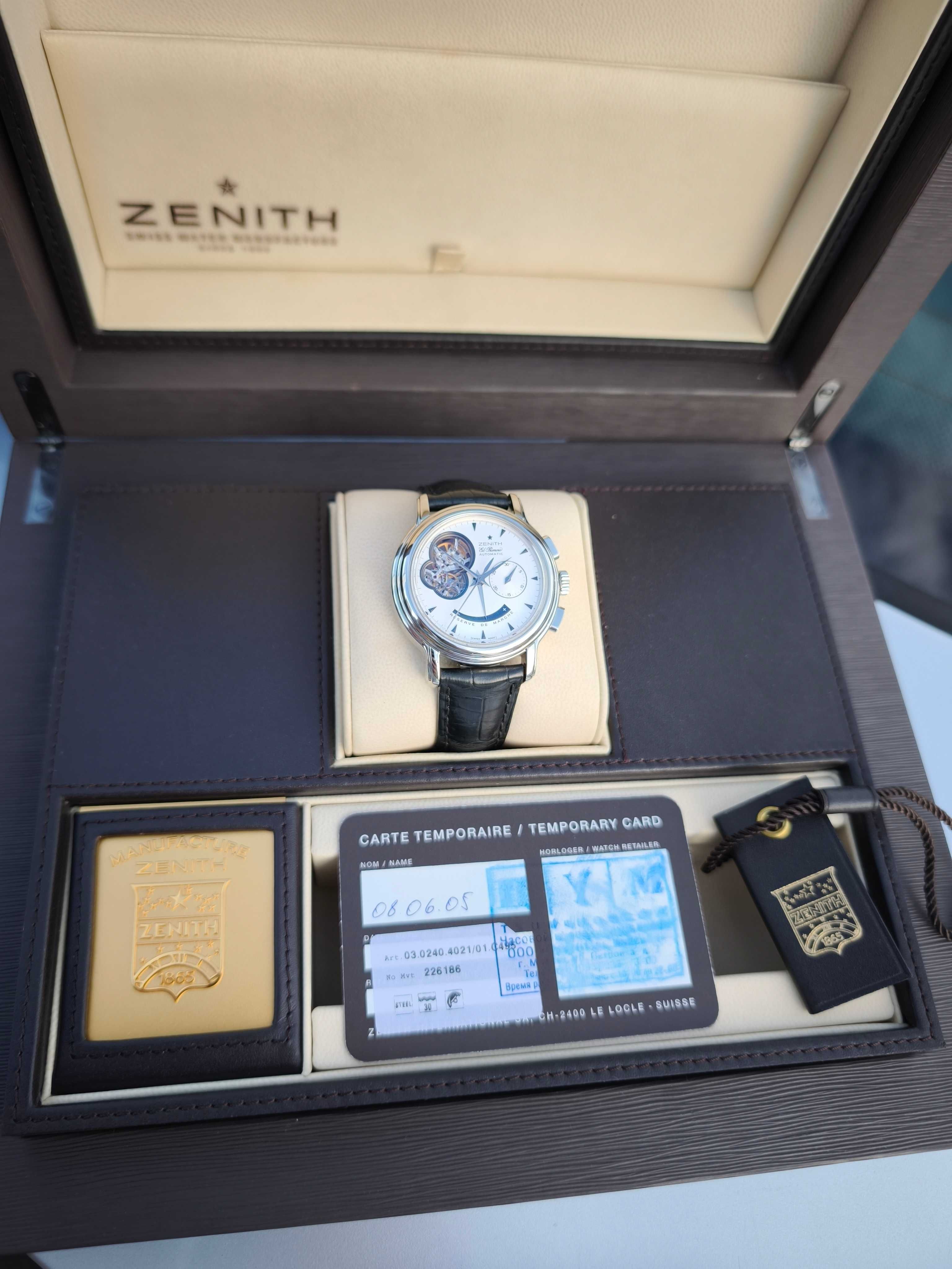 Zenith El Primero Chronomaster T Open Full Set + Service 2023 Swiss