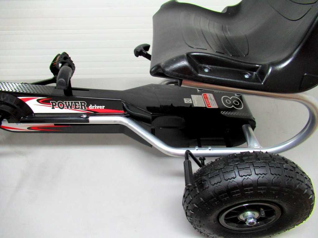 Wielki Gokart dla dziecka  5-12 lat Pompowane koła  regulowany fotel