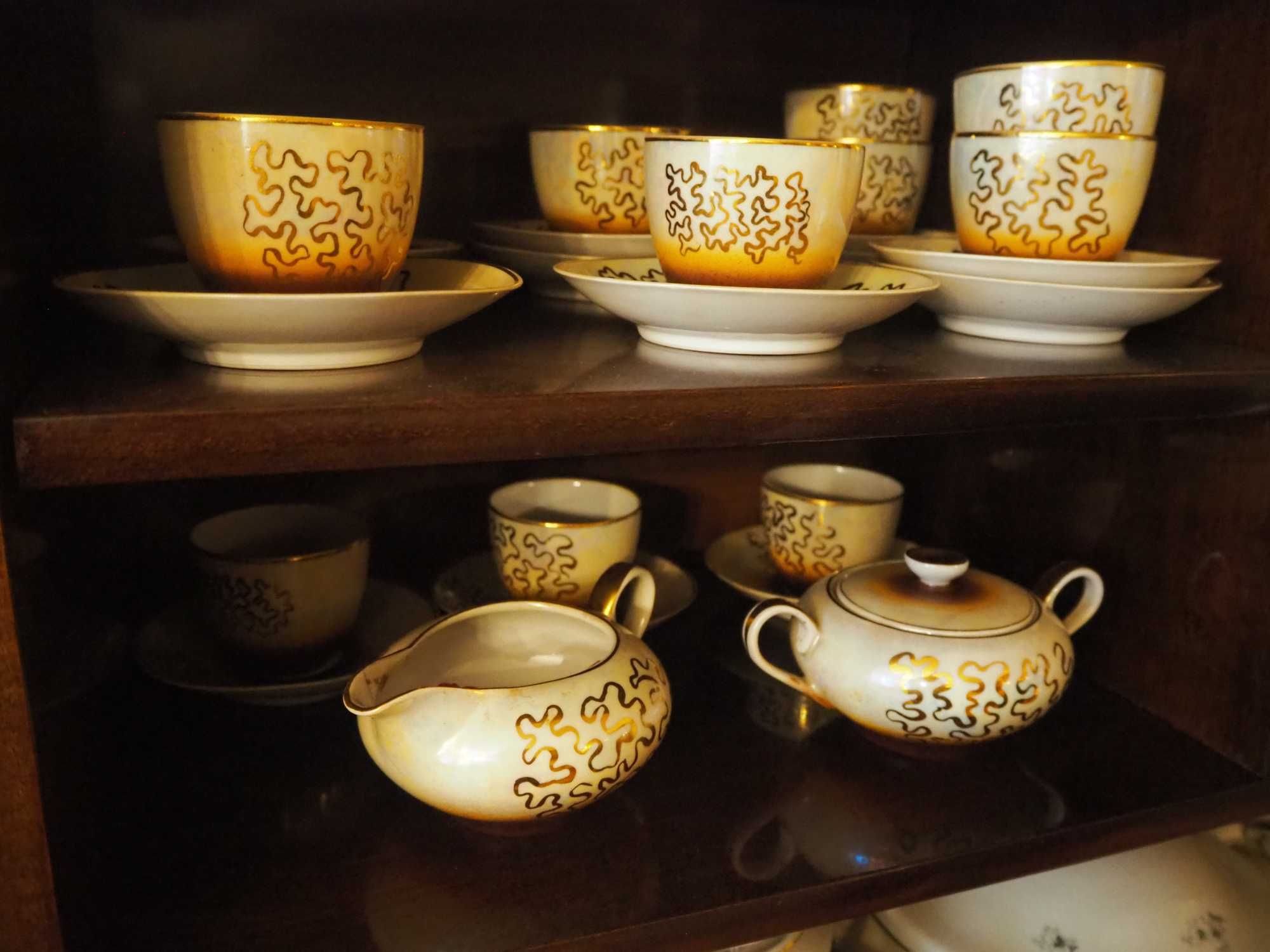 Czajnik porcelanowy Chińczyk lata 60. Wawel + filiżanki