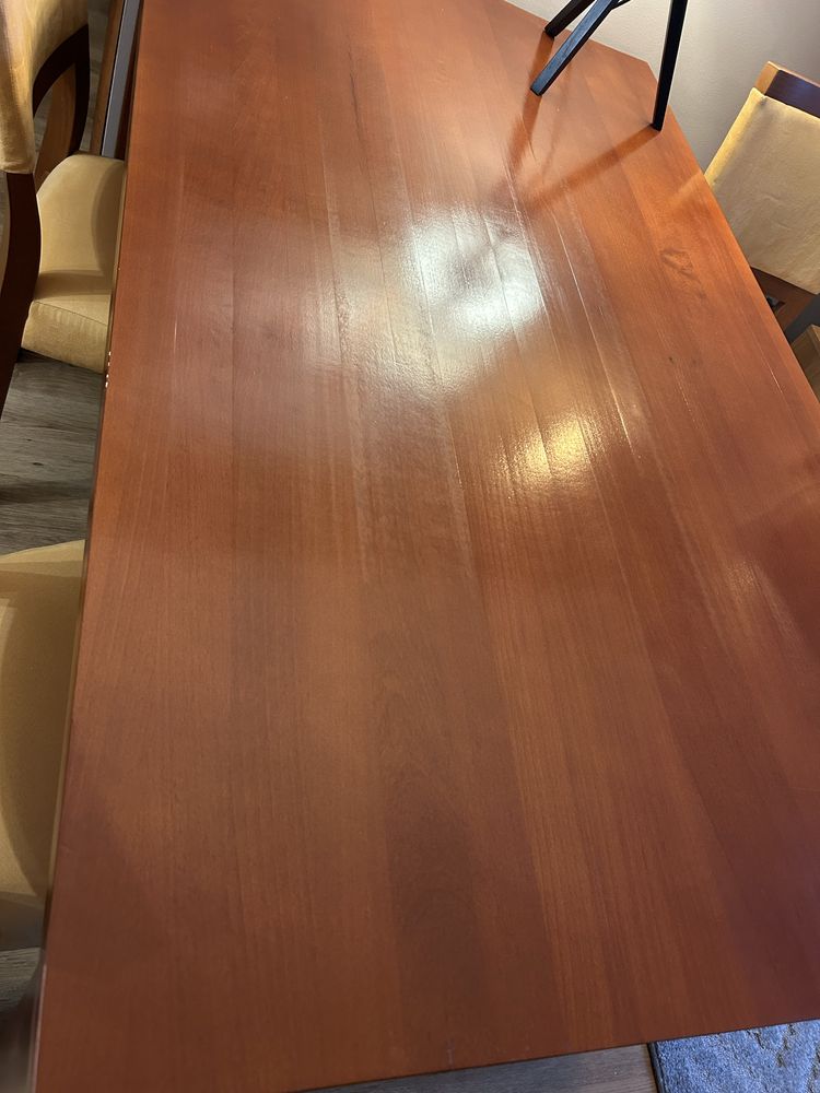 Stół drewniany solidny z krzesłami 4 szt