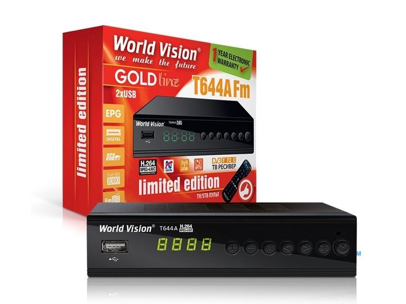Комплект World Vision T644A FM, антенна Eurosky ES-009, 10м кабеля