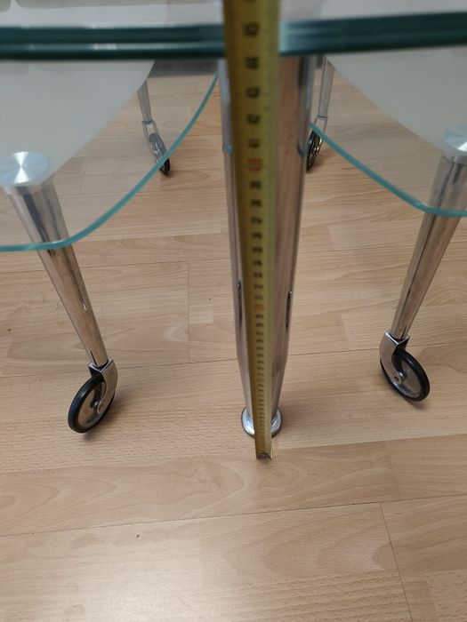 Stolik szklany, rozkładany