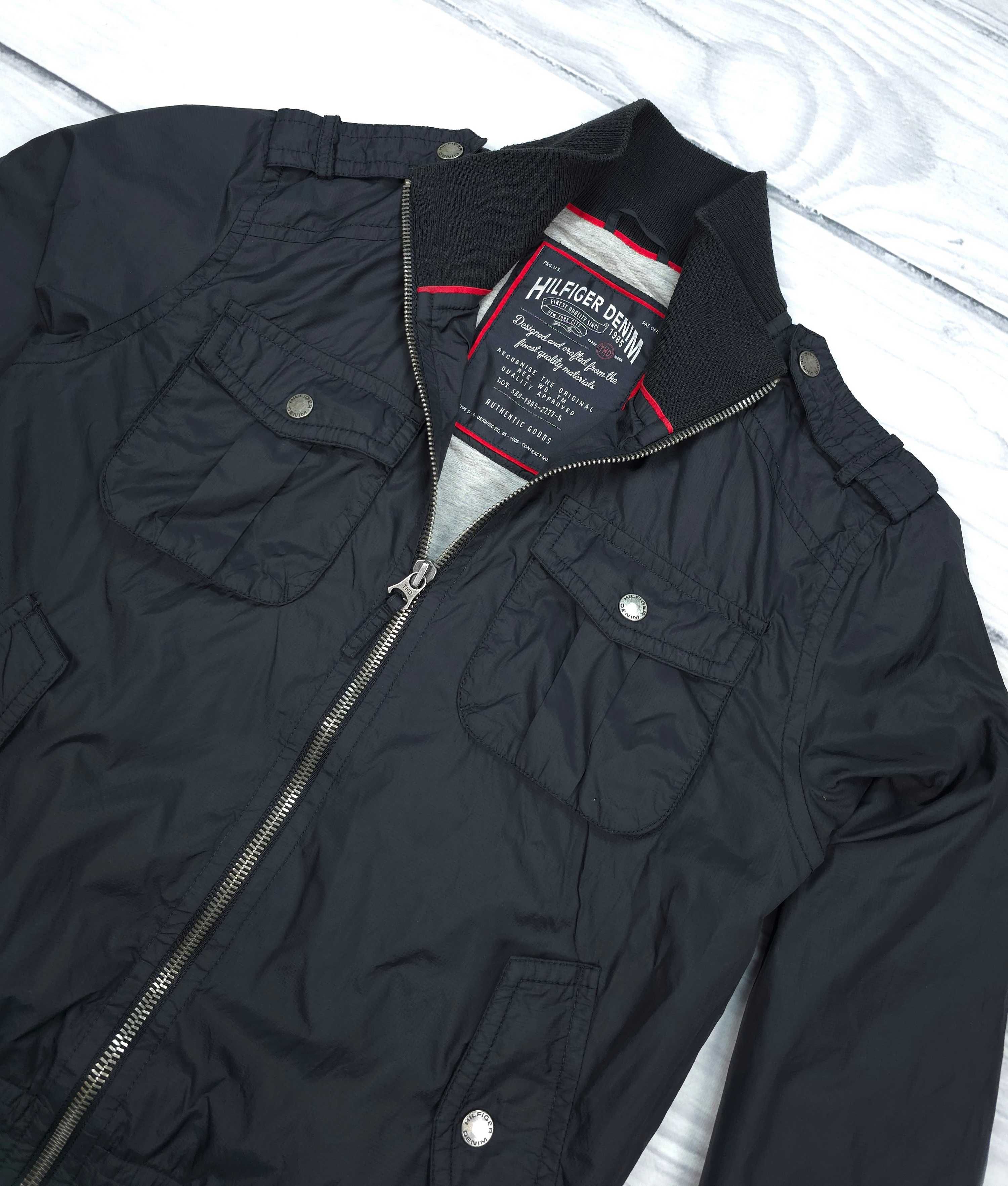 TOMMY HILFIGER Męska Kurtka Rozpinana Czarna L