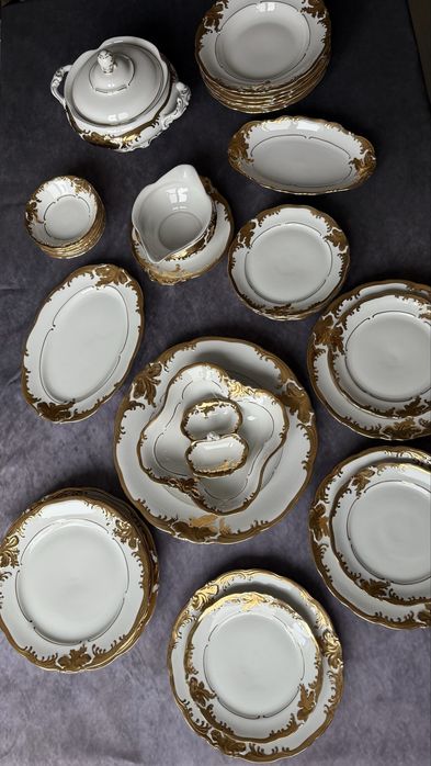 Вінтажний столовий сервіз Wałbrzych Barok, Польща, 27 предметів