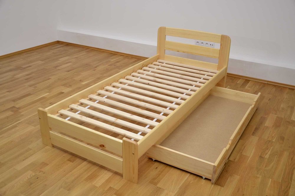 Łóżko Primo 90x200 120/140/160x200 sosna, dąb, orzech, białe, szare