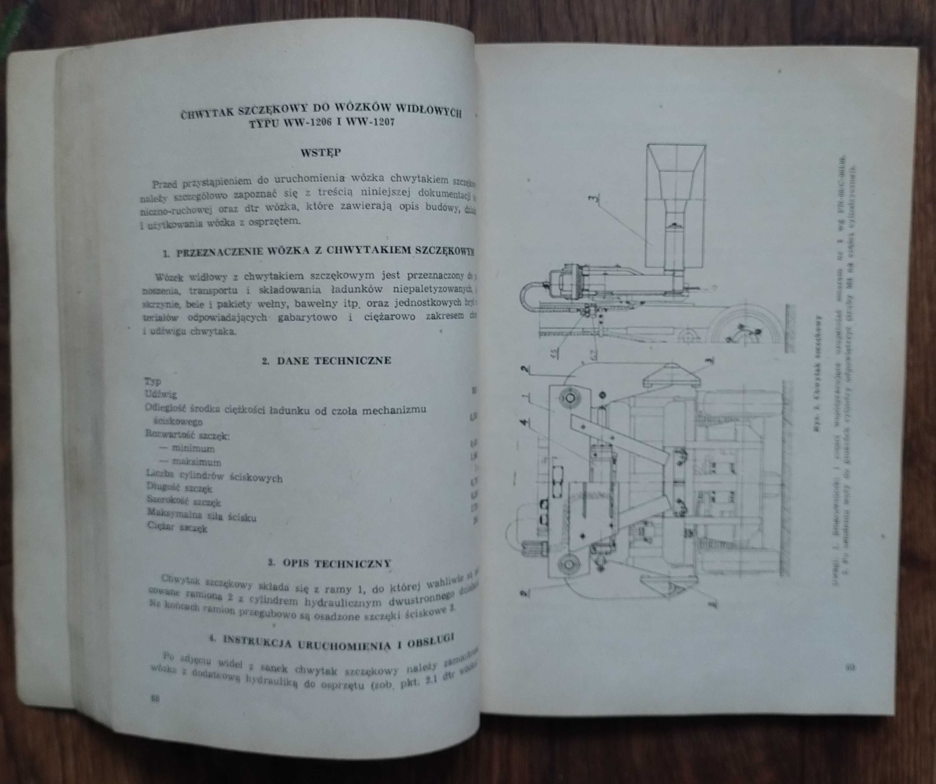 Instrukcja DTR wózek widłowy WW 1206 , 1207 , 1208