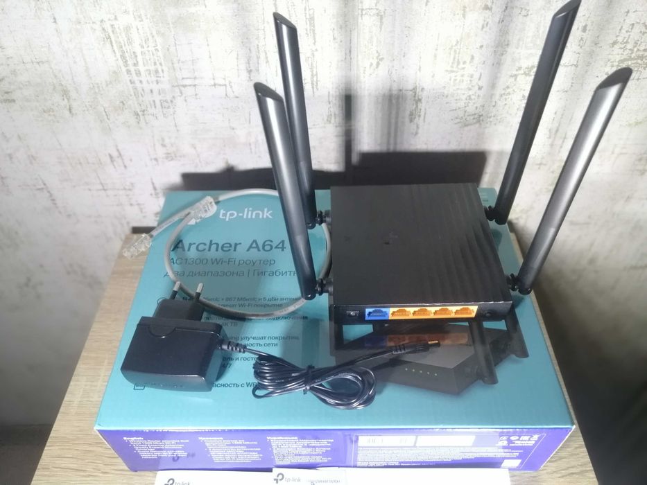 Гігабітний дводіапазонний WI-FI роутер TP-Link Archer A64. Проблемний.
