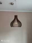 Duża LAMPA Żyrandol EAGLE zwis sufitowy brąz wenge