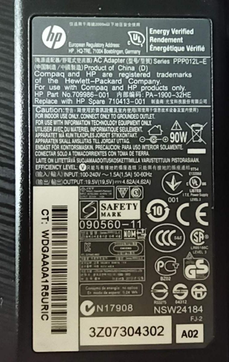 Zasilacz laptopa HP PPP012L-E PA-1900-32HE Ładowarka 90W 19.5V 4.62A