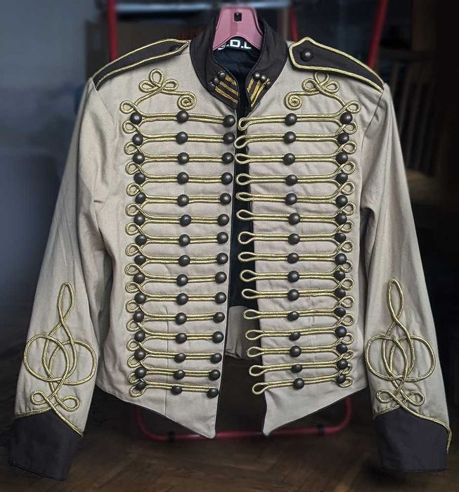 Куртка стім-панк, гусарський мундір доломан карнавальний костюм (L)