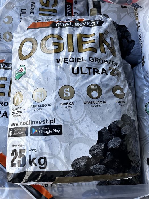 Węgiel Groszek OGIEŃ ULTRA 29  Transport HDS