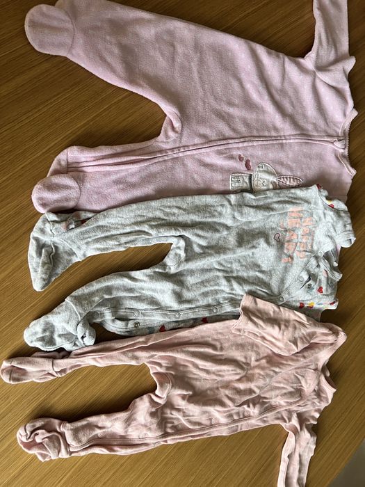 Zestaw paka pajace body półśpiochy 68 HM