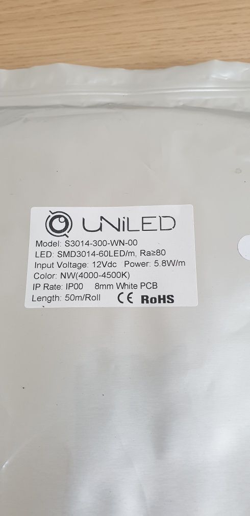 Taśma LED 6W/1m biała neutralna 530lm/1m diody smd 3014 60 led/1m