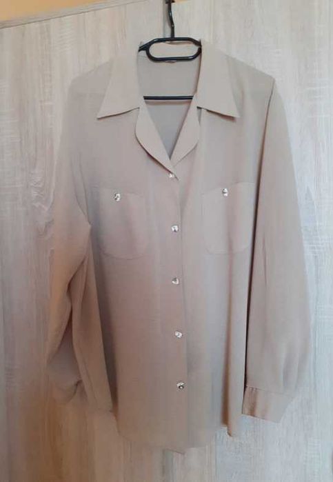 42/44/46/48 Długa koszula bluzka oversize basic real vintage retro