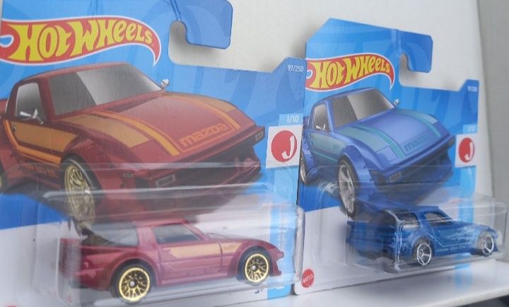 Conjunto 2 mazda rx-7 hot wheels