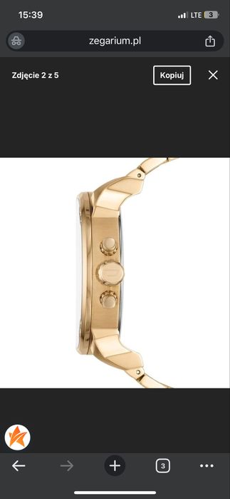 nowy zegarek męski zloty