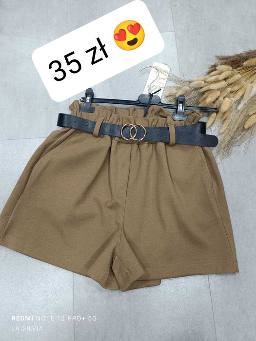 Spodenki kamel z paskiem